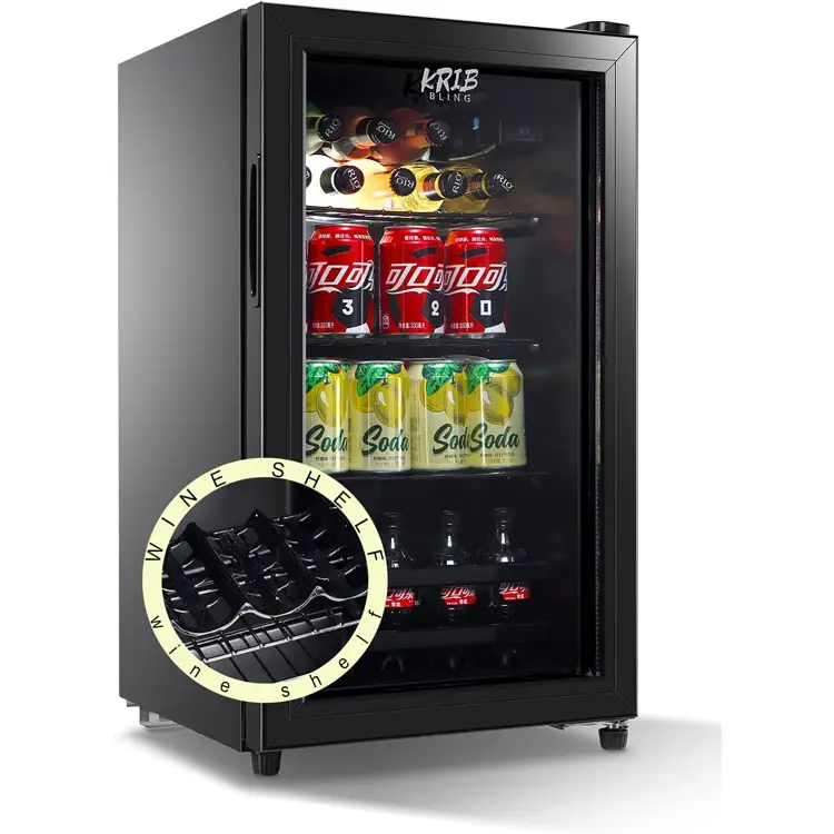 krib bling beverage refrigerator and cooler for 120 cans